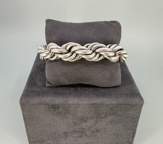 Taxco Mexico .950 Silver Rope Bracelet