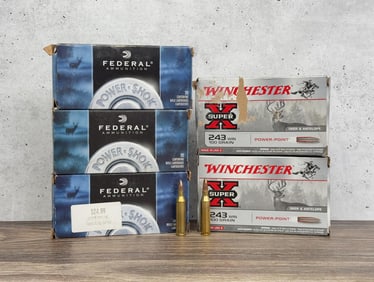 93 Rounds of .243 Win Rifle Ammo