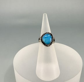 Navajo Sterling Silver Turquoise Ring