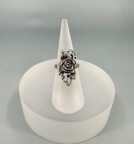 Sterling Silver Rose Ring