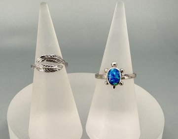Pair of Sterling Silver Rings