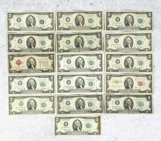 Group Of 2 Dollar Bills