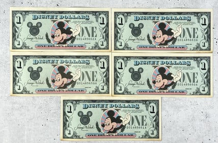 Group Of 1989 Disney Dollars