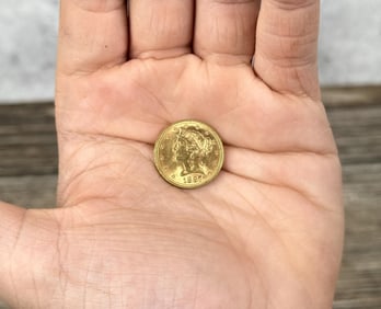 1897 P $5 US Liberty Head Gold Coin
