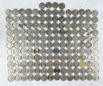 Large Group of Kennedy Half Dollar Coins