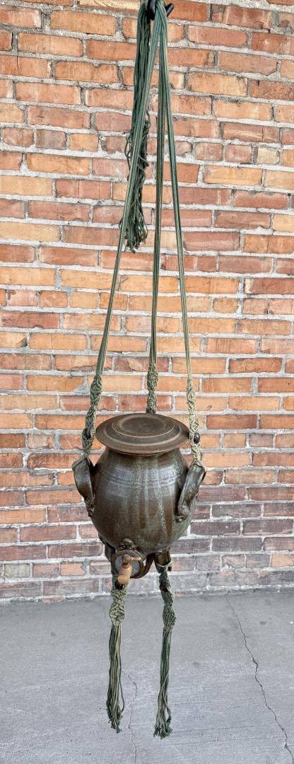 Studio Pottery Hanging Oil Jar (1 of 17)