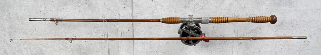 Bamboo Deep Sea Fishing Rod Penn Reel (1 of 11)