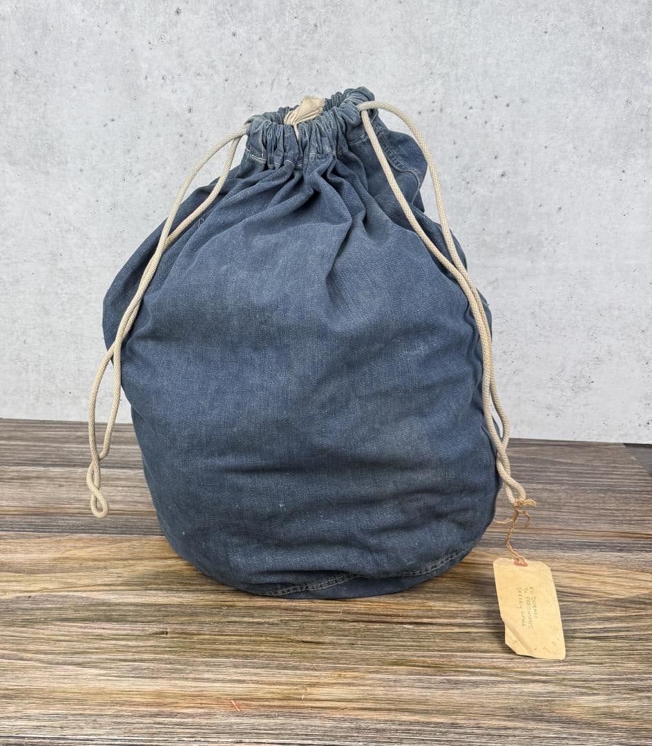 WW2 US Navy Denim Duffle Bag: 22" long