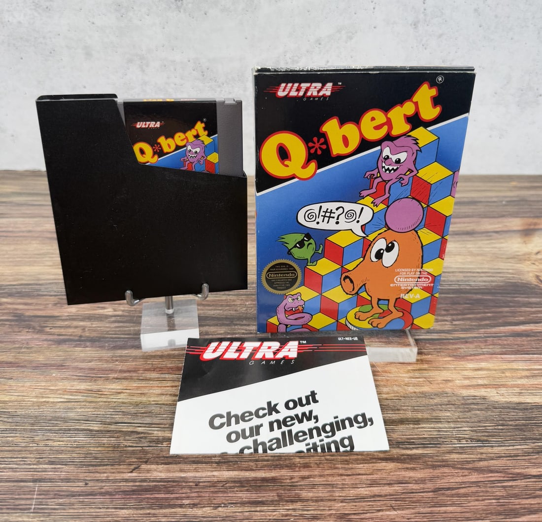 Q*Bert NES Video Game in Box: No manual. Round Seal