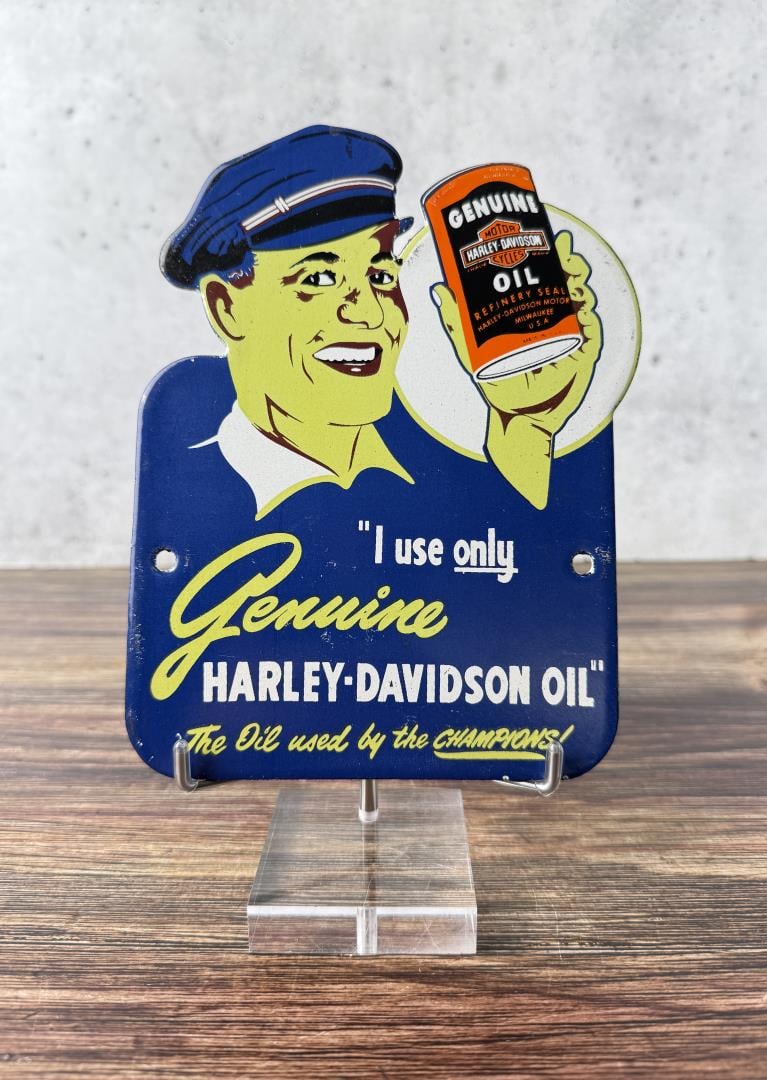 Porcelain Harley Davidson Oil Sign (1 of 3)