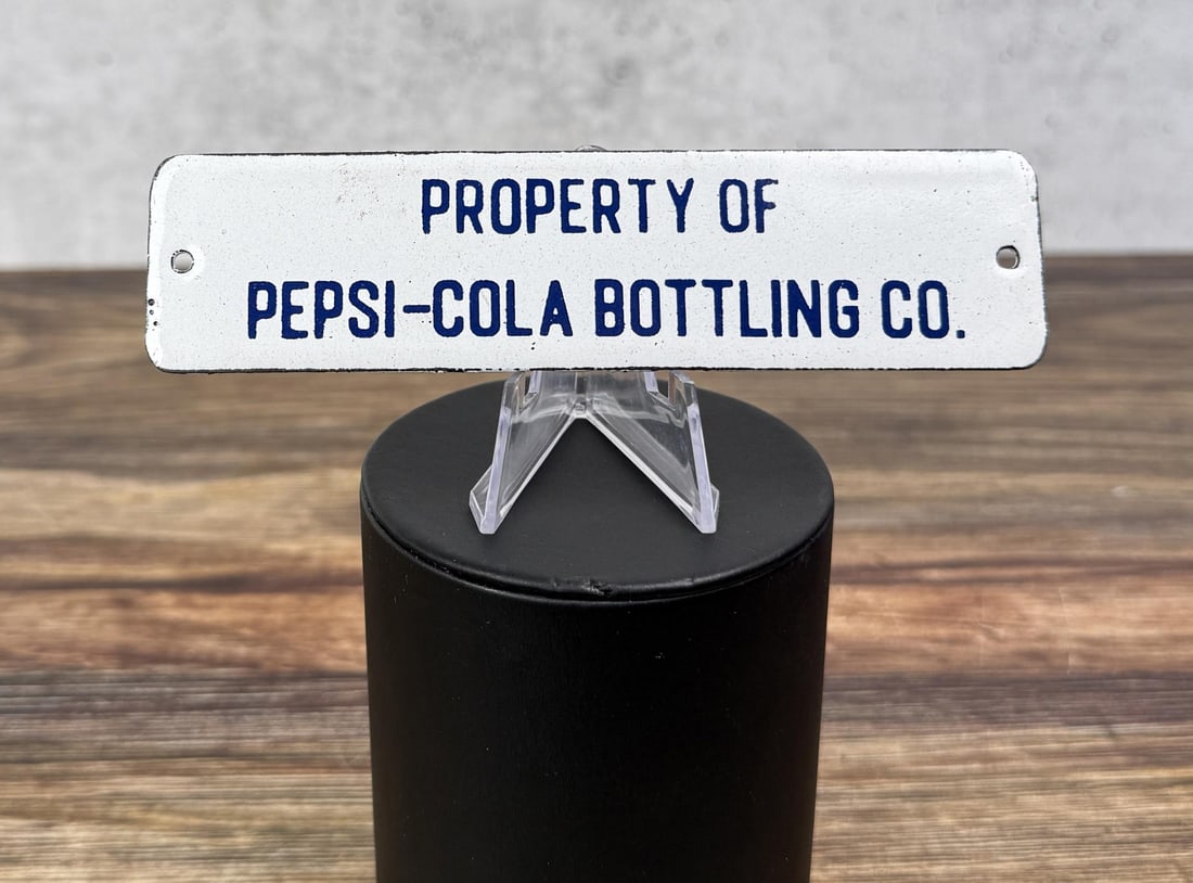 Pepsi Cola Porcelain Door Push Sign (1 of 3)