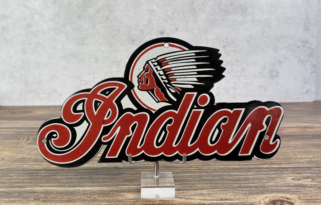 Porcelain Indian Motorcycles Sign (1 of 3)