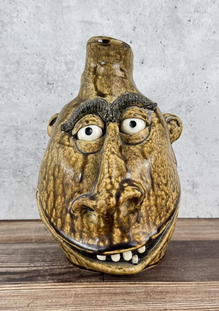 Clayton Bailey Folk Art Pottery Face Jug (1 of 7)