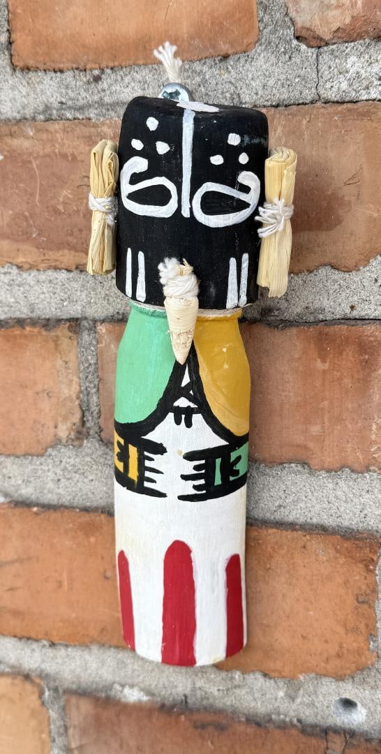 Hopi Indian Kachina Doll: 7 3/4" tall. Kachina dolls are extremely delicate, with fragile appendages, paint, and construction that are highly susceptible to damage during handling and transit. While we will take every reasonab