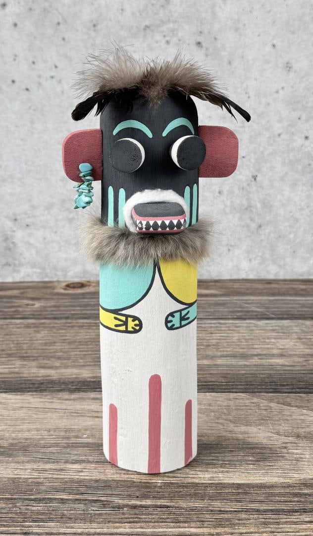 Vincent Seckletstewa Hopi Indian Kachina Doll: 11 7/8" tall. Kachina dolls are extremely delicate, with fragile appendages, paint, and construction that are highly susceptible to damage during handling and transit. While we will take every reasona