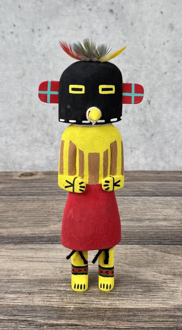 Hopi Indian Kachina Doll: 10 1/4" tall. Kachina dolls are extremely delicate, with fragile appendages, paint, and construction that are highly susceptible to damage during handling and transit. While we will take every reasona