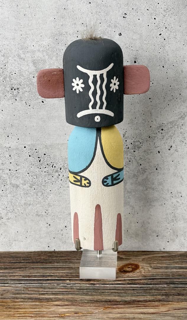 Vincent Seckletstewa Hopi Indian Kachina Doll: 9 3/8" tall. Kachina dolls are extremely delicate, with fragile appendages, paint, and construction that are highly susceptible to damage during handling and transit. While we will take every reasonab