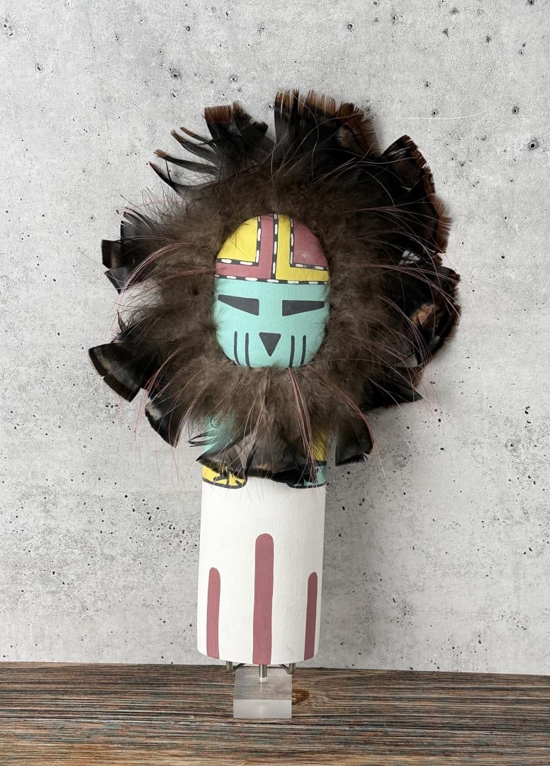 Vincent Seckletstewa Hopi Indian Kachina Doll: 15" tall. Kachina dolls are extremely delicate, with fragile appendages, paint, and construction that are highly susceptible to damage during handling and transit. While we will take every reasonable 