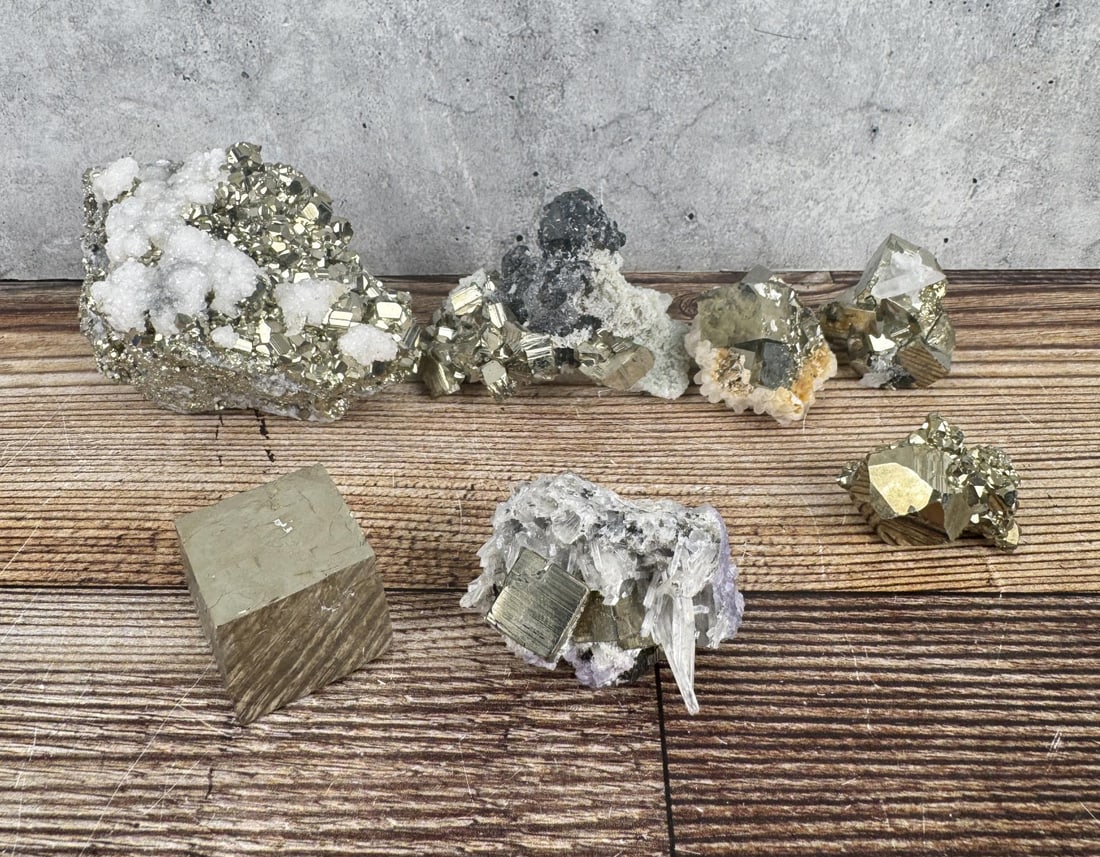 Cubic Iron Pyrite Mineral Specimens (1 of 5)