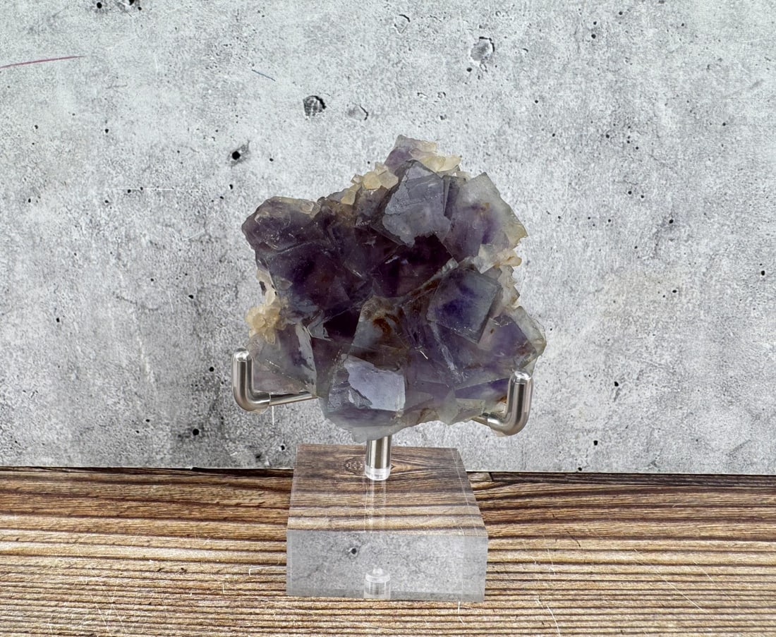 Natural Purple Fluorite Crystal Cluster Specimen (1 of 4)
