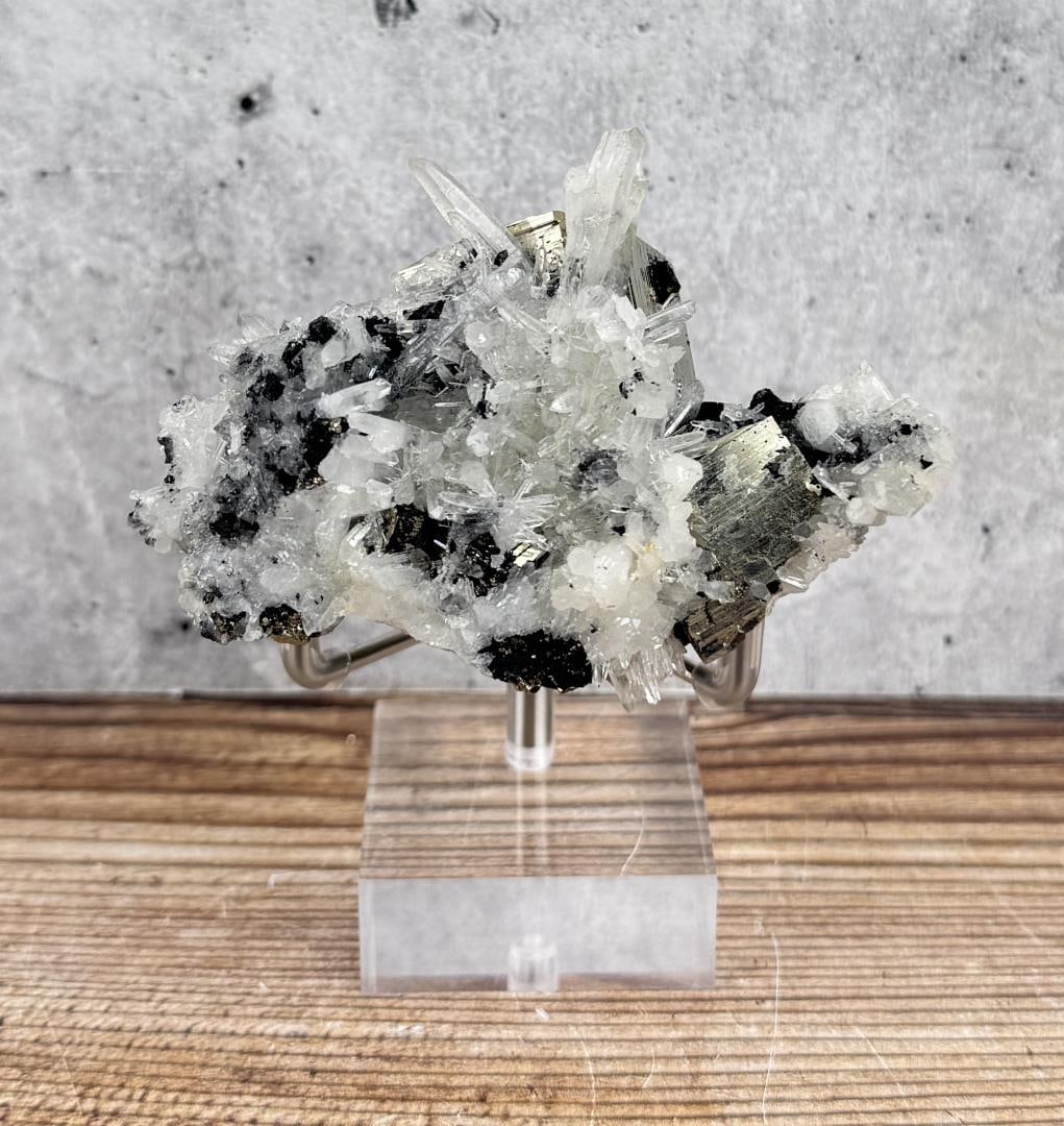 Needle Quartz With Sphalerite & Pyrite Specimen (1 of 4)
