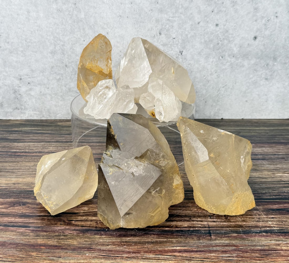 Group Of Quartz Crystals: 5720 grams total weight