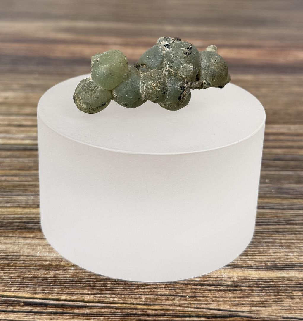 Prehnite & Epidote Mineral Specimen: 2 1/4" by 1 1/4" by 1". 46.9 grams.