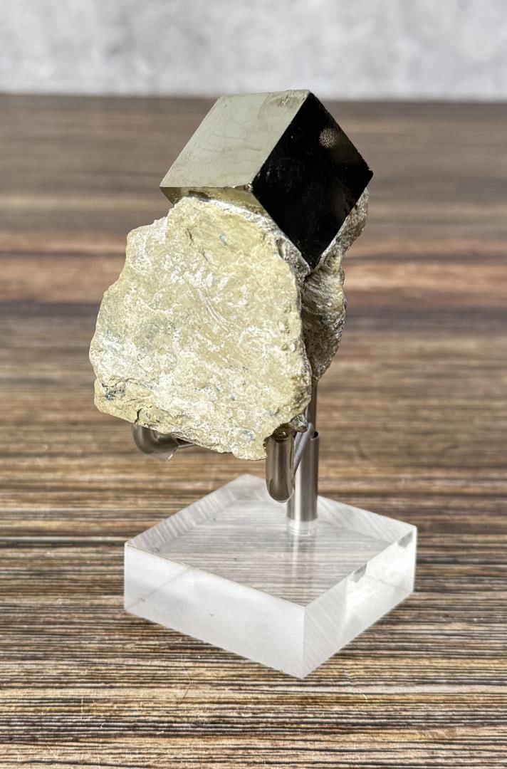 Iron Pyrite Cube In Limestone Mineral Specimen (1 of 4)