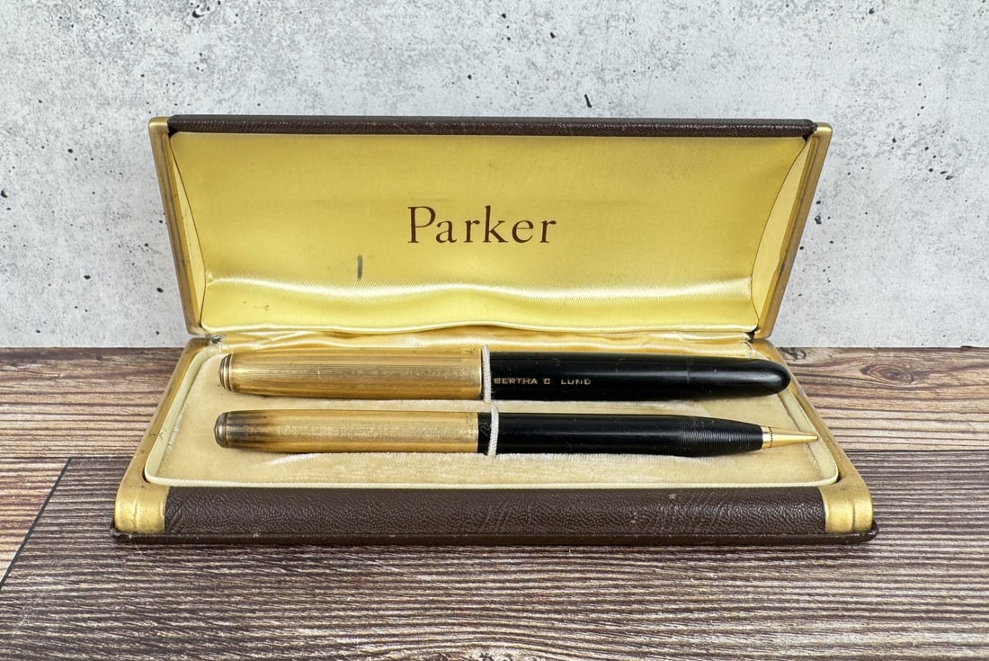 Parker 51 Blue Diamond Fountain Pen Pencil Set (1 of 14)