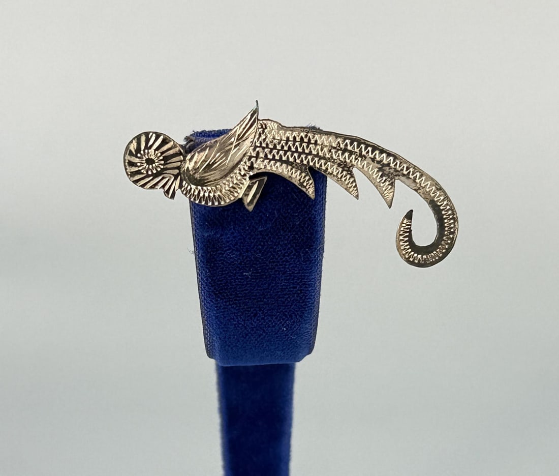 Taxco Mexico Sterling Silver Parrot Bird Brooch: 1 7/8" long.