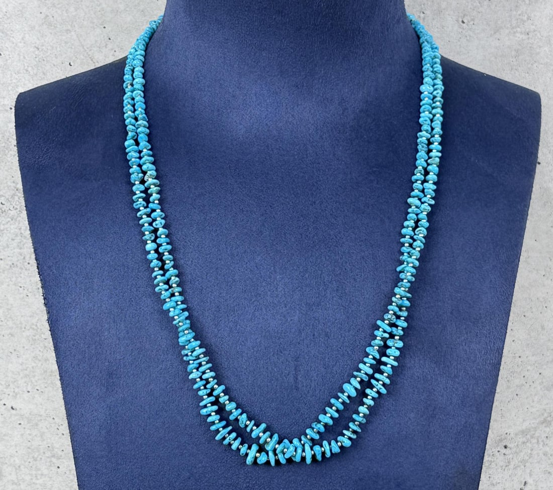 Santo Domingo Pueblo Turquoise Necklace (1 of 3)