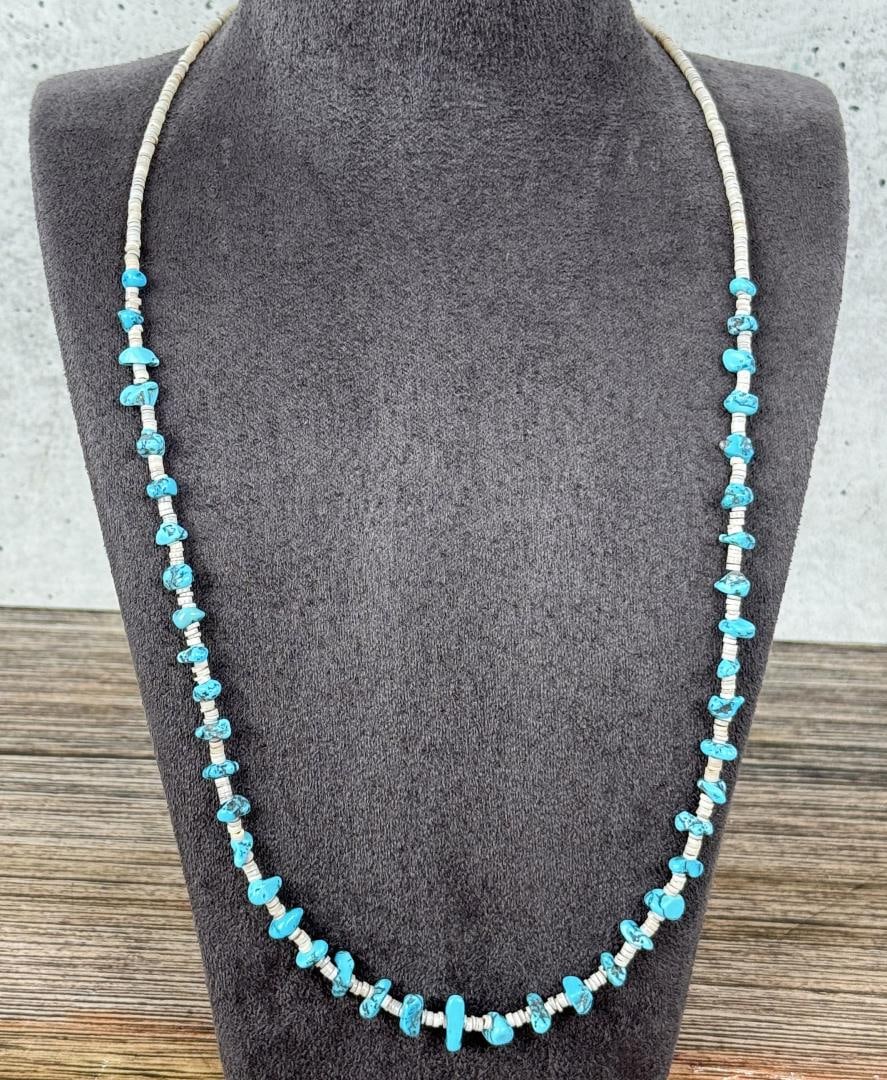 Santo Domingo Pueblo Turquoise Necklace (1 of 3)