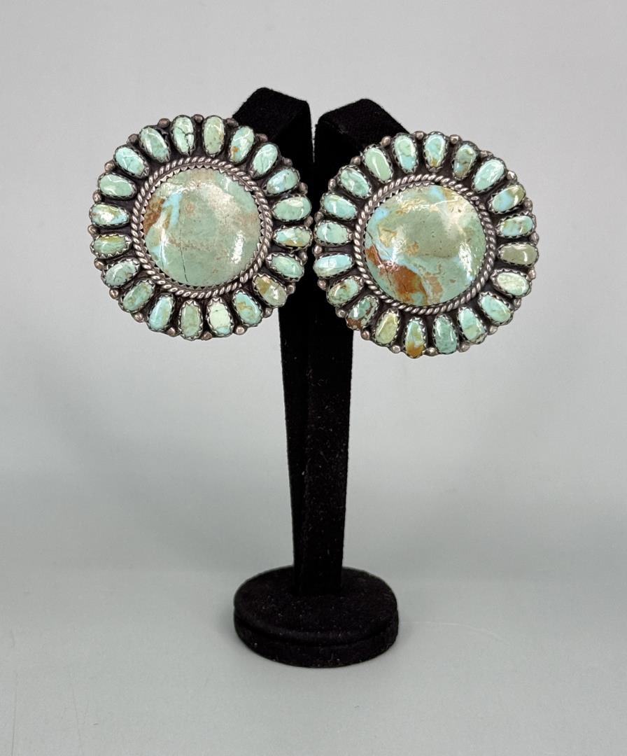 Larry Moses Begay Navajo Sterling Earrings (1 of 3)