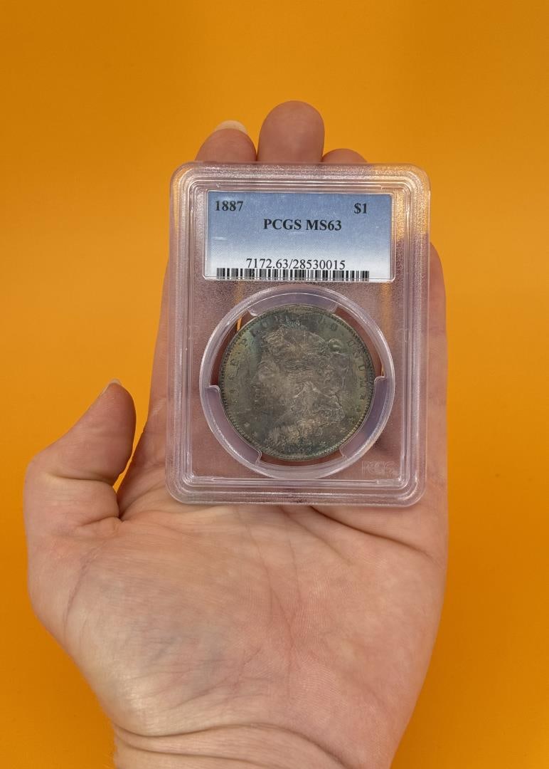 1887 P Morgan Silver Dollar PCGS MS63 Toned (1 of 4)