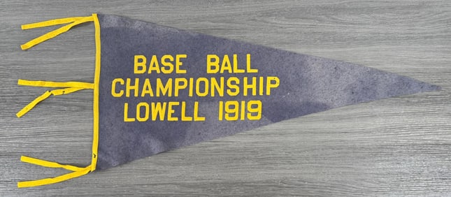 1919 Lowell Baseball Championship Felt Pennant