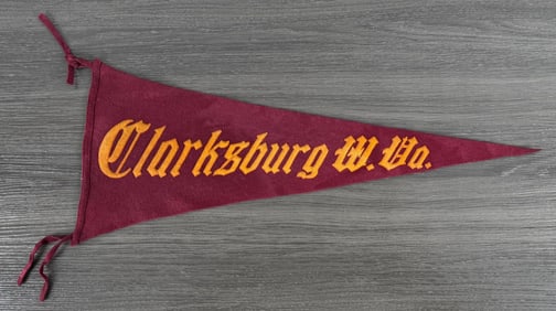 Clarksburg West Virginia Souvenir Felt Pennant