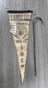 1915 Labor Day Electricians Union IBEW Pennant
