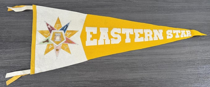 Eastern Star Masonic Souvenir Felt Pennant