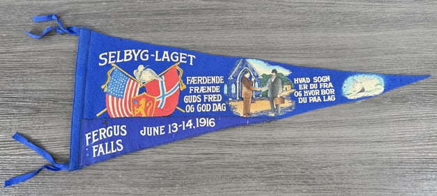 1916 Fergus Falls Minnesota Souvenir Pennant