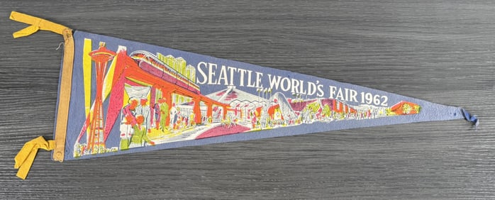1962 Seattle Worlds Fair Souvenir Pennant