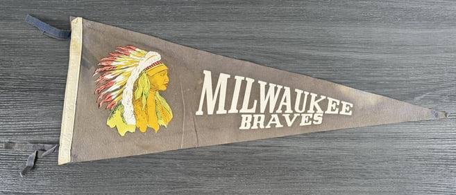 Milwaukee Braves Baseball Pennant