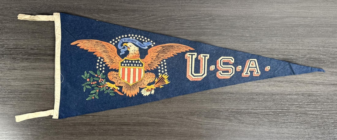 WW1 WWI Patriotic USA Souvenir Felt Pennant (1 of 3)