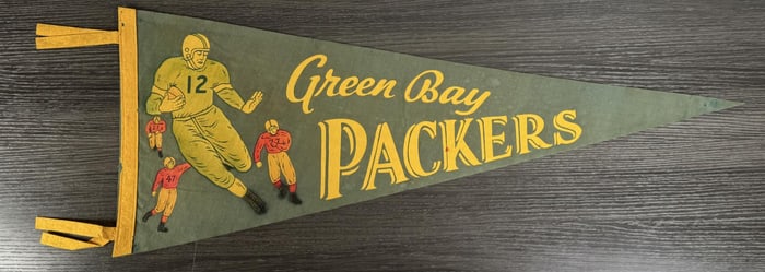 1940s Green Bay Packers NFL Football Pennant