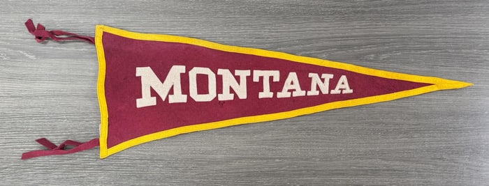 Antique University of Montana Pennant