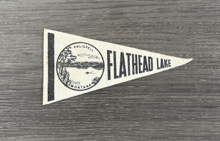 Flathead Lake Kalispell Montana Miniature Pennant