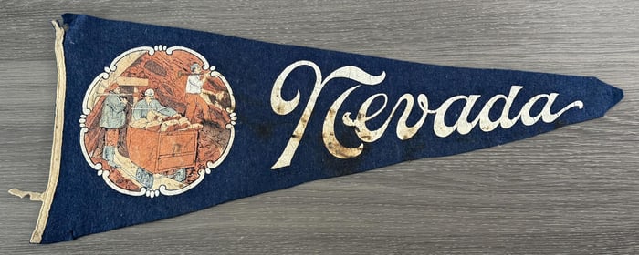 Nevada Mining Souvenir Felt Pennant