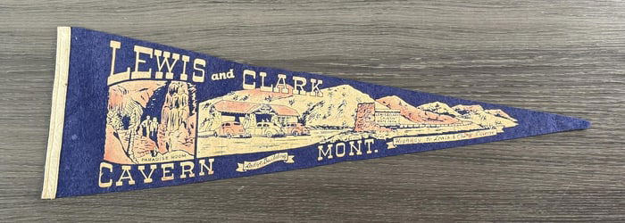 Lewis & Clark Cavern Montana Souvenir Pennant