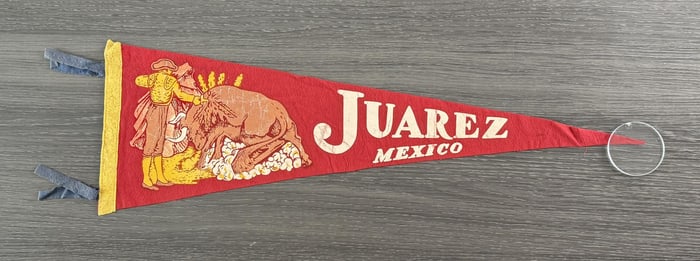 Juarez Mexico Bullfighting Souvenir Pennant
