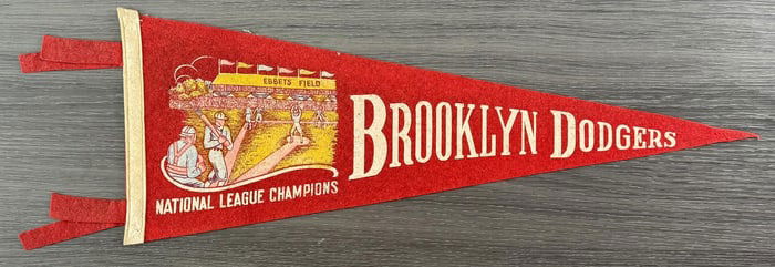 Brooklyn Dodgers Baseball NL Champions Pennant