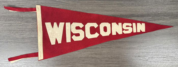 Wisconsin Sewn On Souvenir Felt Pennant